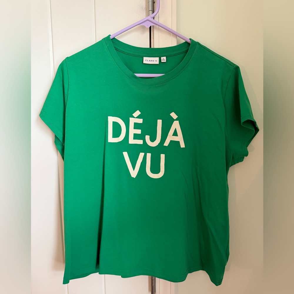Clare V Bold Green Déjà Vu Tee